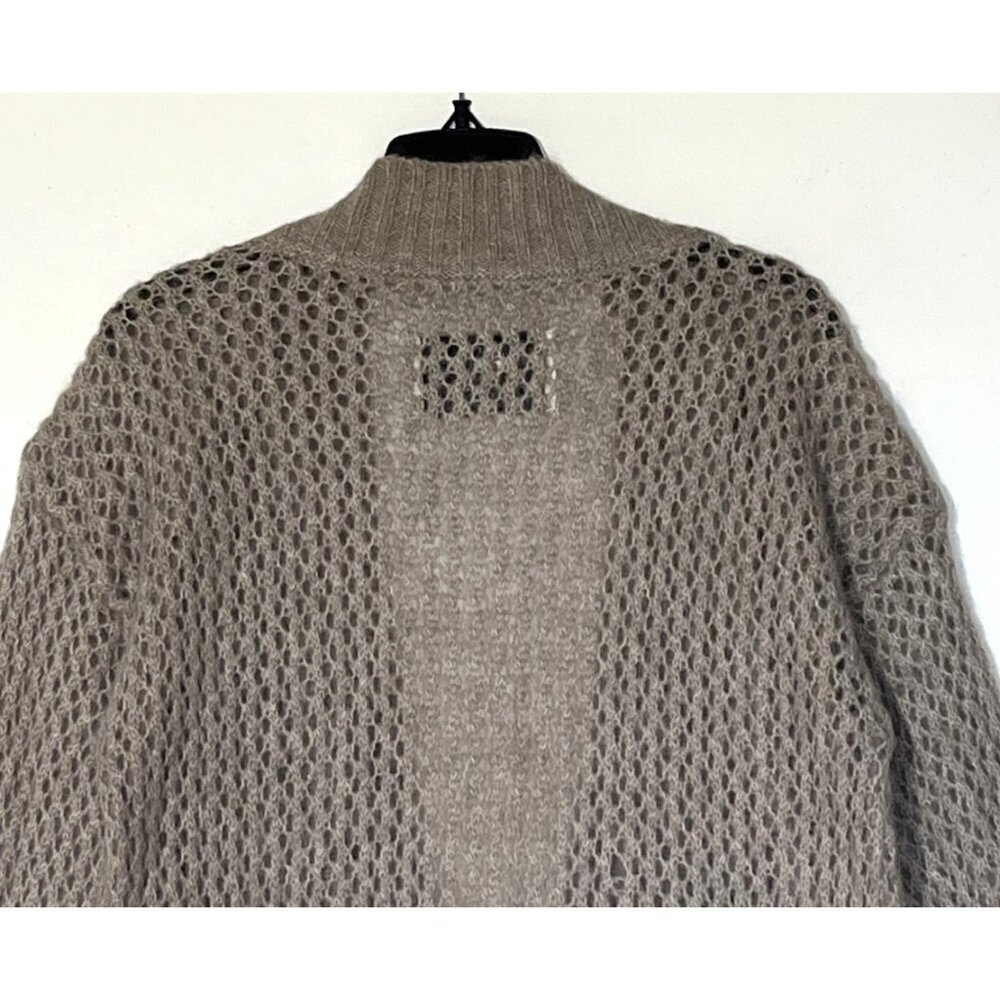 DAY Birger et Mikkelsen Taupe Wool Mohair Blend Long Sweater Cardigan - Picture 5 of 12